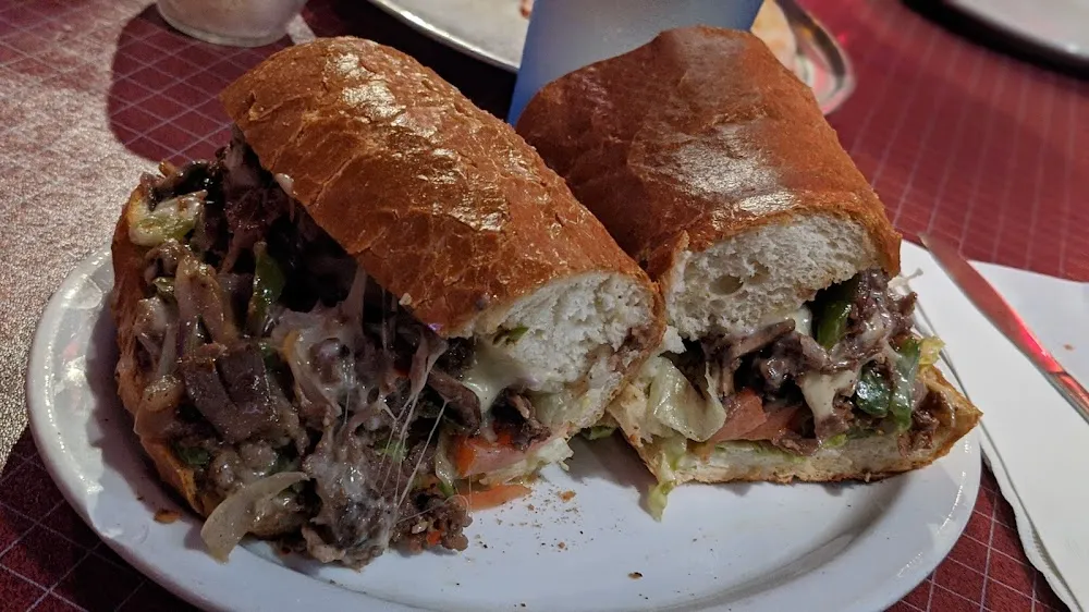 Philly Cheese Steak Submarine Sandwich